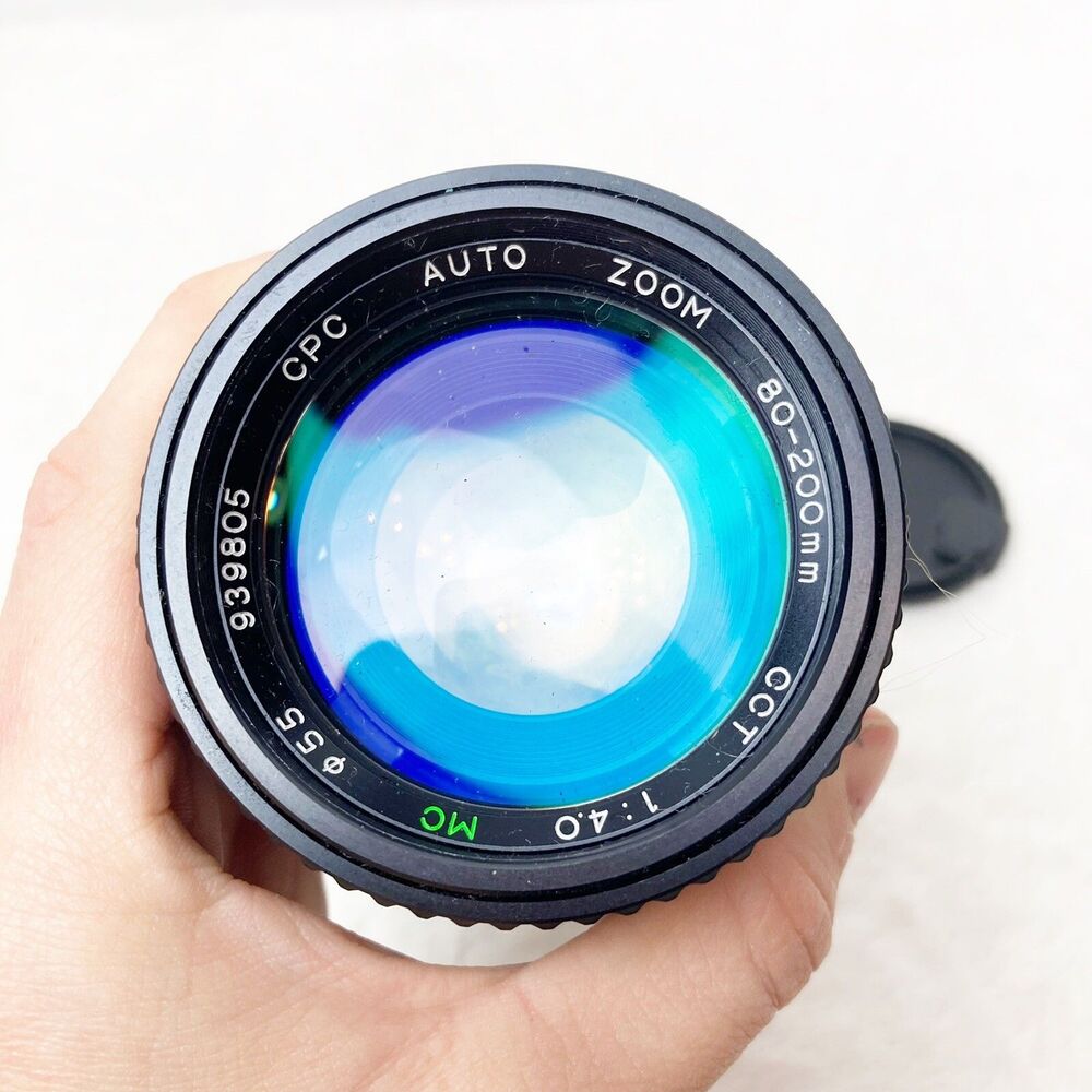 CPC Auto Zoom 80-200mm CCT 1:4.0 MC 91824 Camera Lens w/ 2 Caps Korea Ex. Cond.